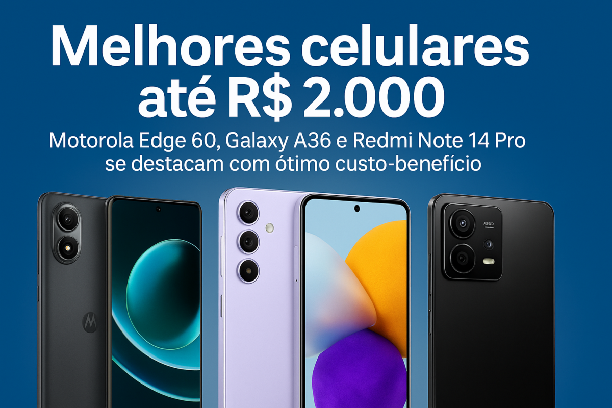 Leia mais sobre o artigo Melhores celulares até R$ 2.000: Quais modelos se destacam nesse valor