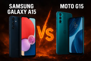 Leia mais sobre o artigo BATALHA ATÉ R$ 1000: Samsung A15 vs Moto G15 — qual vale mais a pena ?