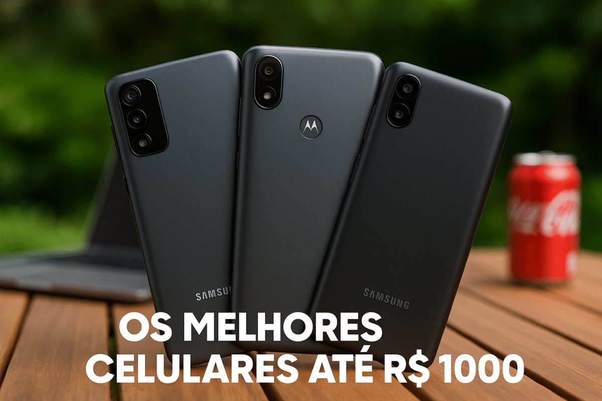 No momento, você está visualizando Celulares até R$ 1.000: os 5 melhores modelos de 2025 no Brasil
