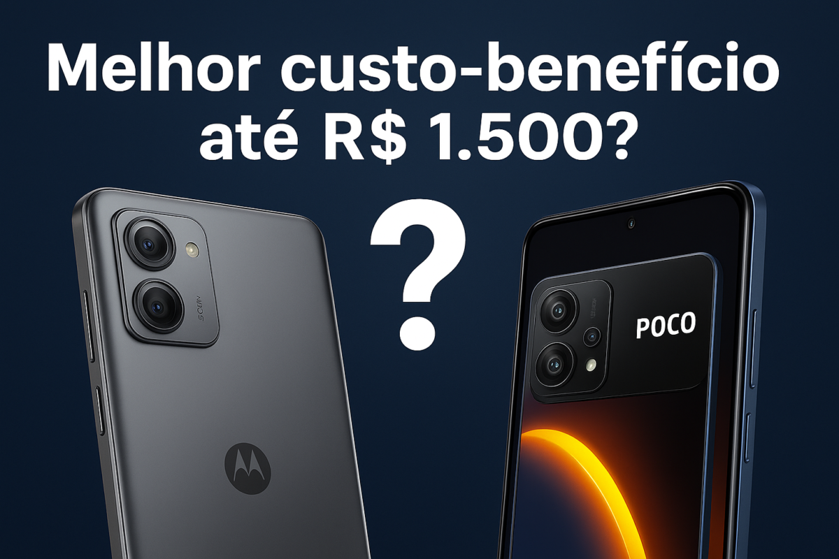 Leia mais sobre o artigo Melhor custo-benefício até R$ 1.500: Moto G56 ou Poco M7?