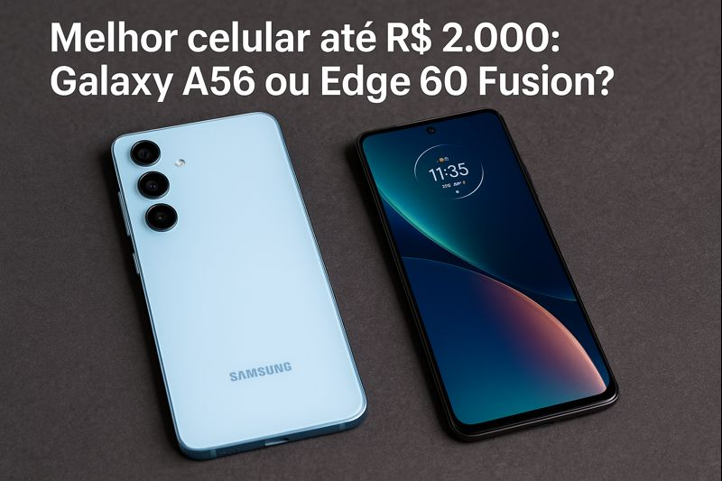 Melhor celular até R$ 2.000 em 2025 : Galaxy A56 ou Edge 60 Fusion?