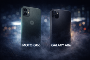 Leia mais sobre o artigo Briga de celular até R$ 1000? Moto G06 ou Galaxy A06 em 2026?