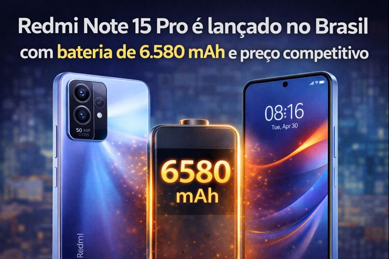 No momento, você está visualizando Lançamento : Redmi Note 15 Pro chega ao Brasil com bateria gigante e preço agressivo