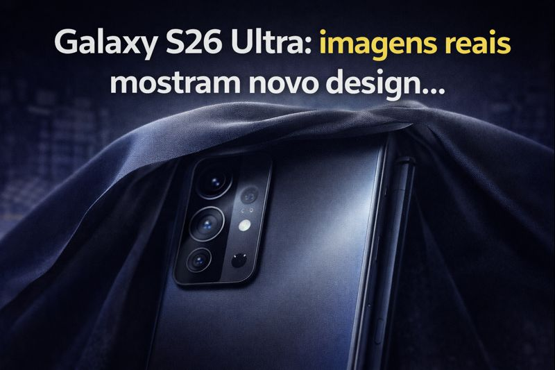 No momento, você está visualizando Imagens reais revelam novo design do Galaxy S26 Ultra