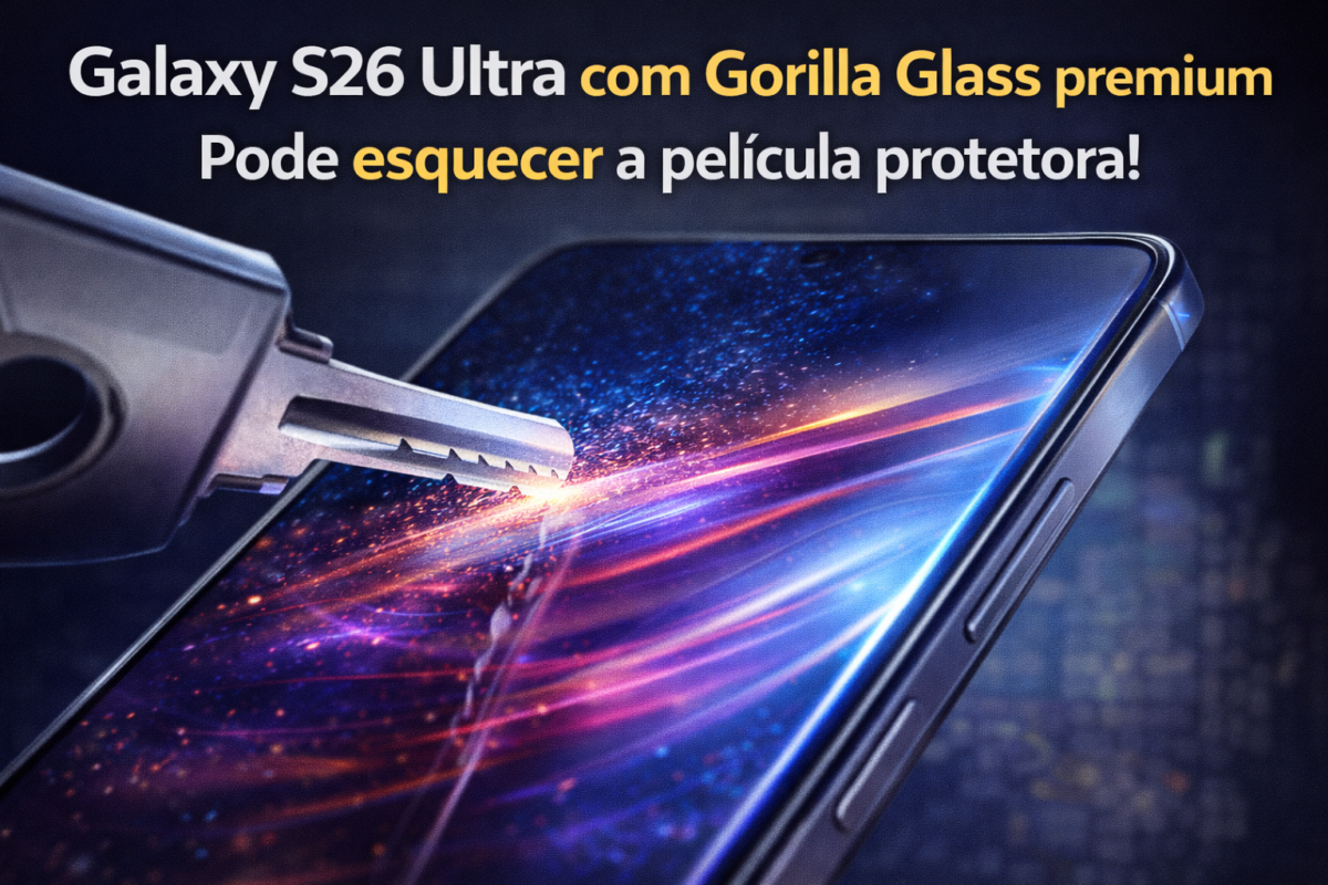 No momento, você está visualizando Galaxy S26 Ultra com supertela que pode dispensar película