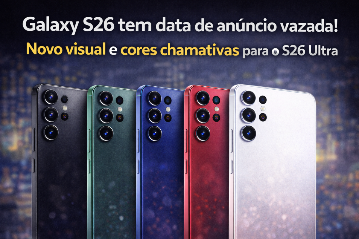 No momento, você está visualizando Samsung Galaxy S26 tem data de anúncio vazada e novo visual chamativo