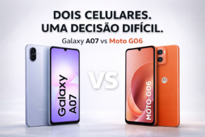 Leia mais sobre o artigo Qual o melhor celular de entrada em 2026 : Galaxy A07 vs Motorola G06 ?