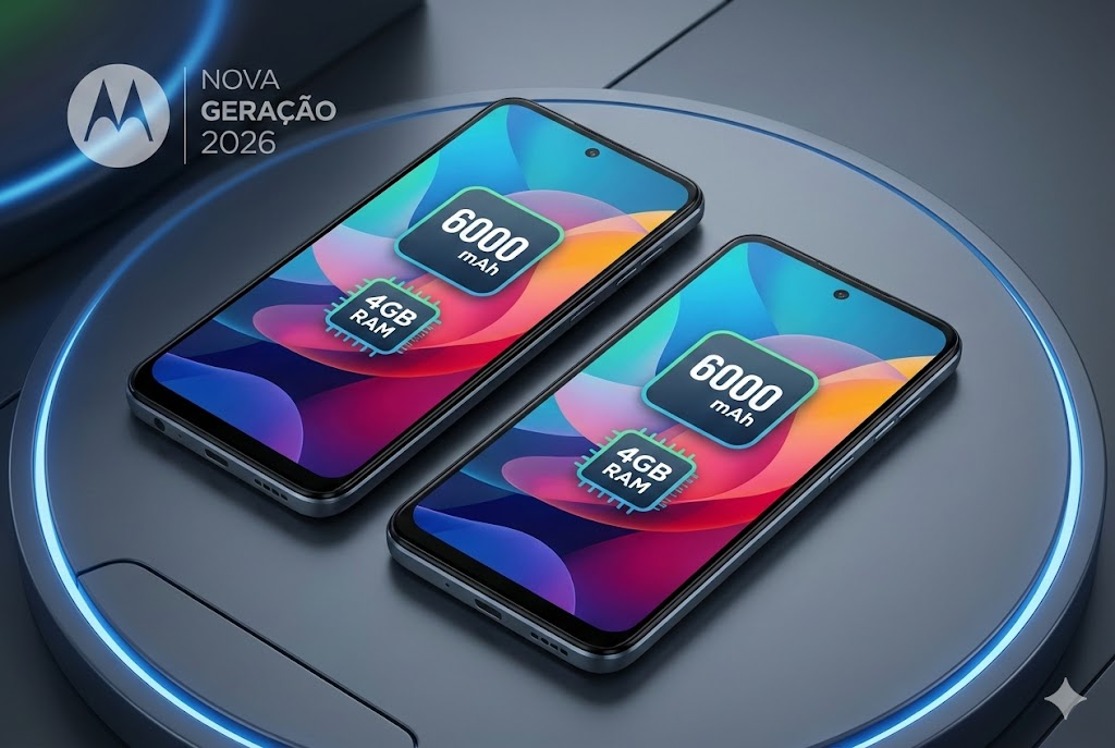 Leia mais sobre o artigo Moto G 2026: Motorola lança novos celulares com bateria de 6000 mAh