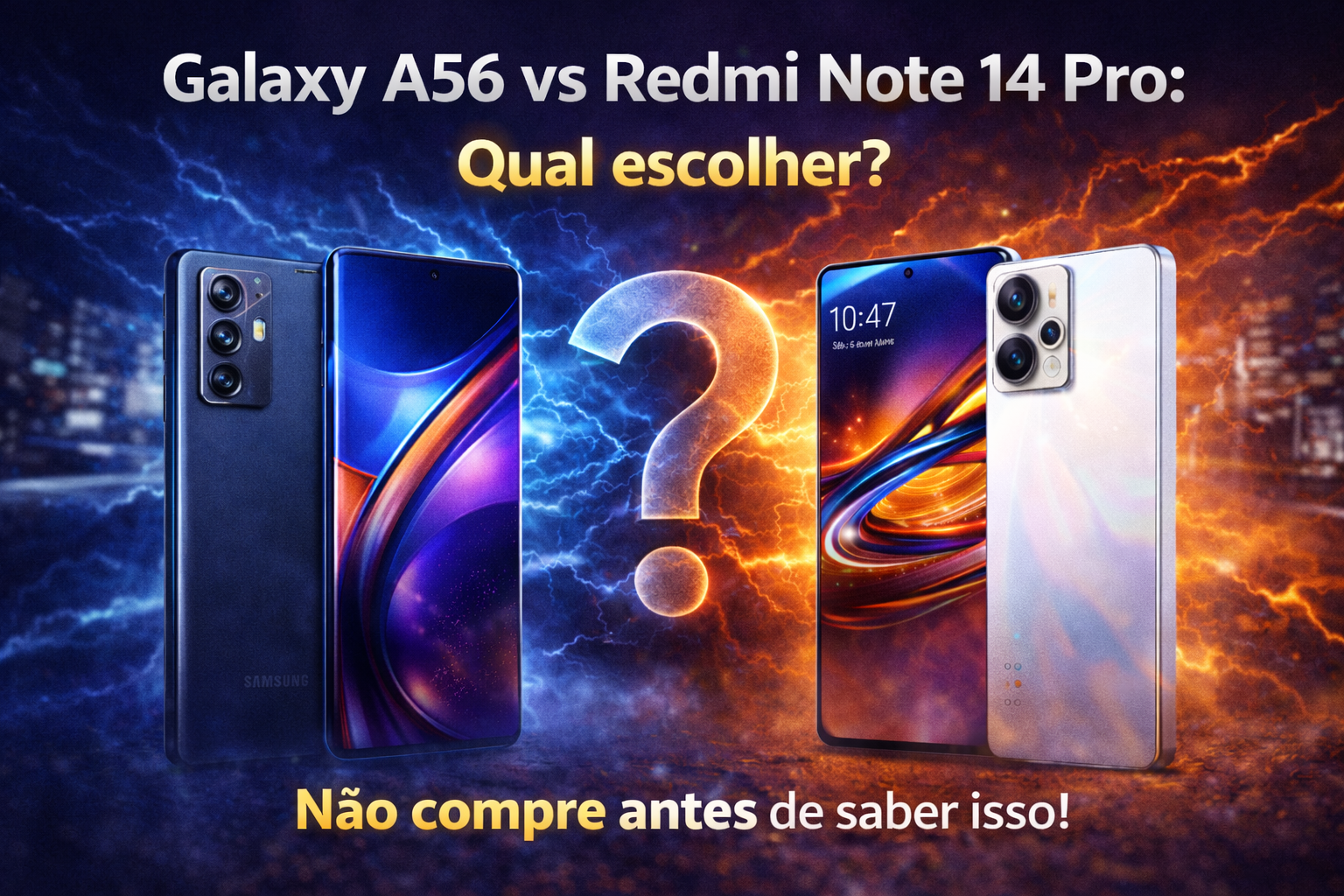 Leia mais sobre o artigo Galaxy A56 ou Redmi Note 14 Pro: qual comprar em 2026?