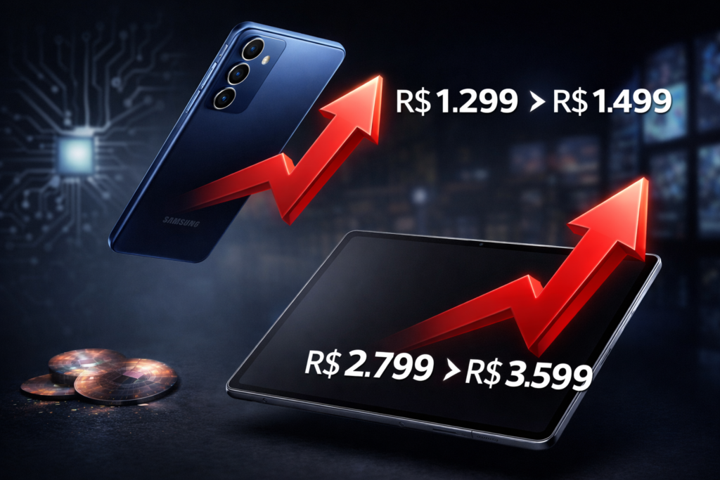 Samsung confirma aumento de preços no Brasil com salto de até 18% em smartphones confira os modelos